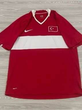Nike 2008/09 Turkey National Team Home Red Football Soccer Jersey Men’s Size XL